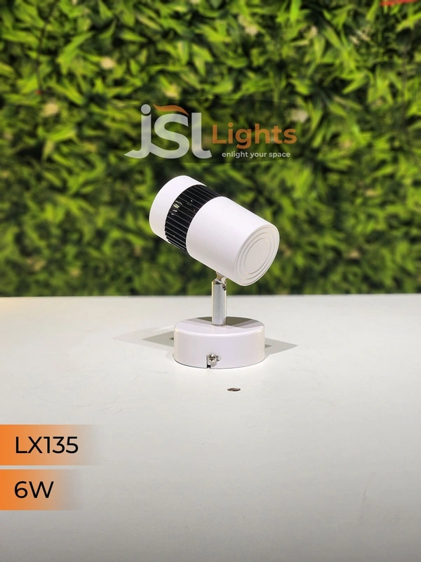 LX 135 6W LED Wall Spotlight White Body - 6W, 4000K, White