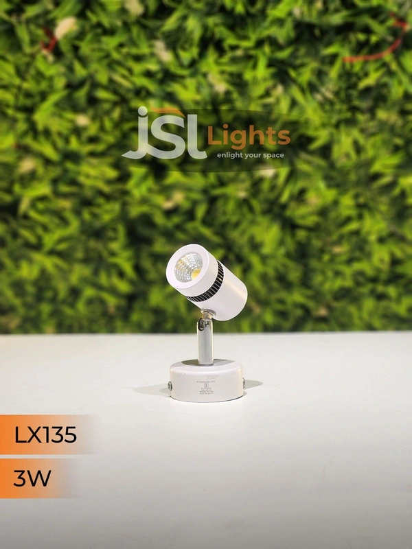 LX 135 3W LED Wall Spotlight White Body - 3W, 6000K, White