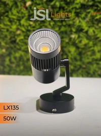 LX 135 50W LED Surface Wall Spotlight - Black Body - 50W, 6000K, Black