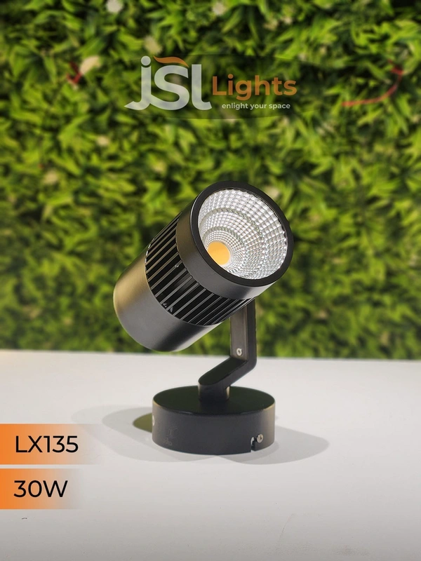 LX 135 30W LED Wall Spotlight Black Body - 30W, 4000K, Black