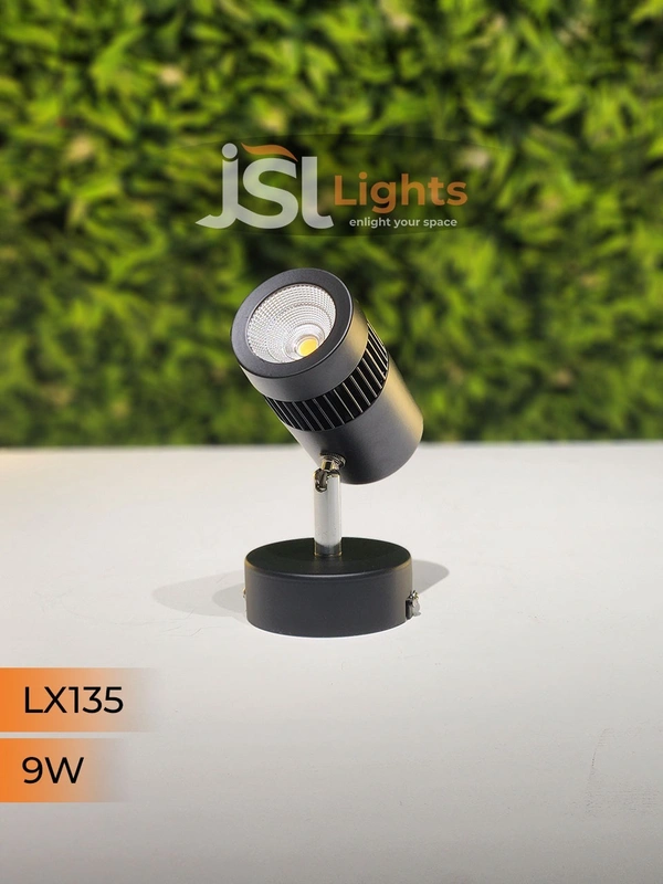 LX 135 9W LED Wall Spotlight Black Body - 9W, 4000K, Black