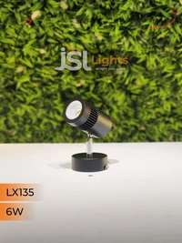 LX 135 6W LED Wall Spotlight Black Body - 6W, 3000K, Black