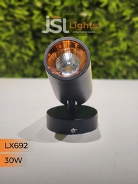 LX 692 30W LED Wall Spotlight Black Body - 30W, 4000K, Black