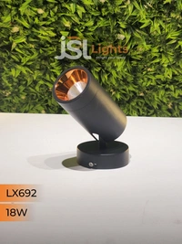 LX 692 18W LED Wall Spotlight Black Body - 18W, 4000K, Black