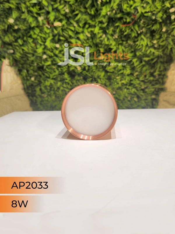 APRA AP2033 8W Round Surface Diffuser Panel Light - 8W, 4000K, Drawing RG