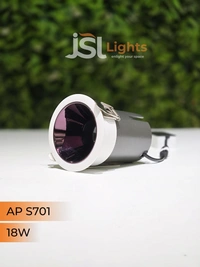 APRA S 701 18W PKW PB Round Deep Recessed COB Downlight - 18W, 3000K