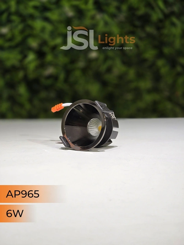 APRA 965 6W PB Round Deep Recessed COB Downlight - 6W, 3000K, PB