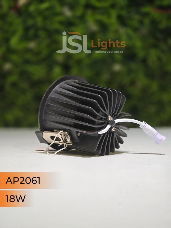 APRA 2061 18W Black RG Deep Recessed COB Downlight  - 18W, 3000K