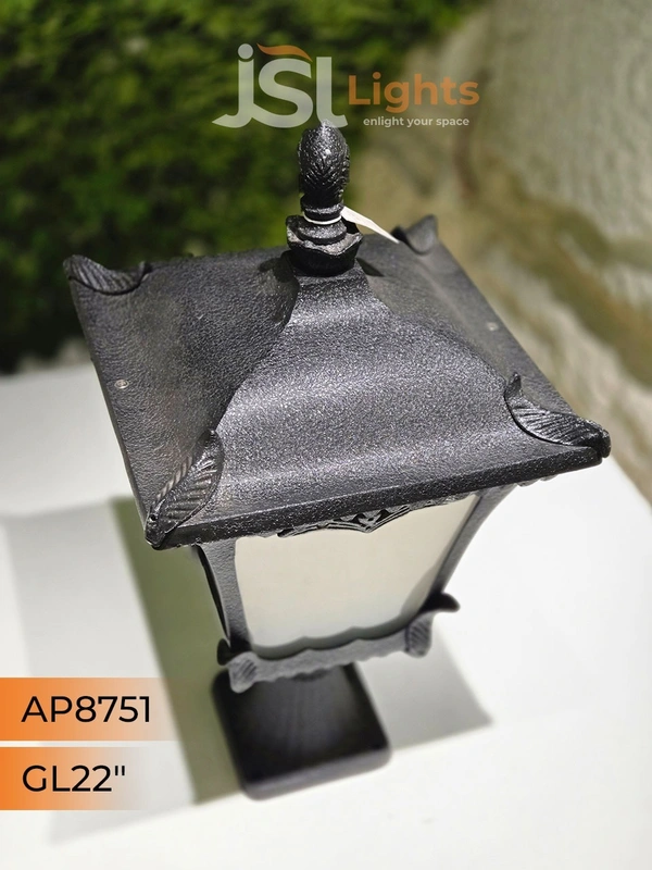 JSL8157 22 Inches Black Body Outdoor Gate light
