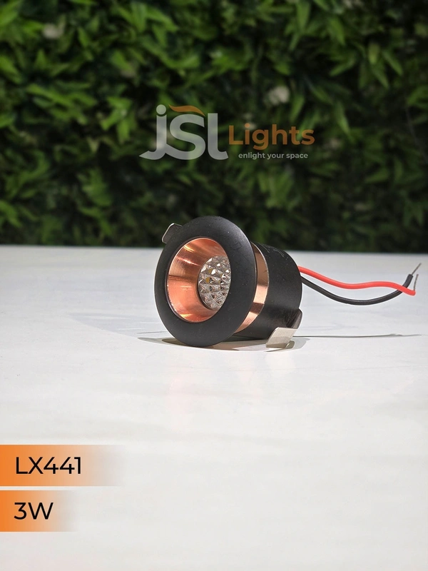 LX 441 3W Black RG Deep Recessed COB Downlight - 3W, 4000K, BK RG