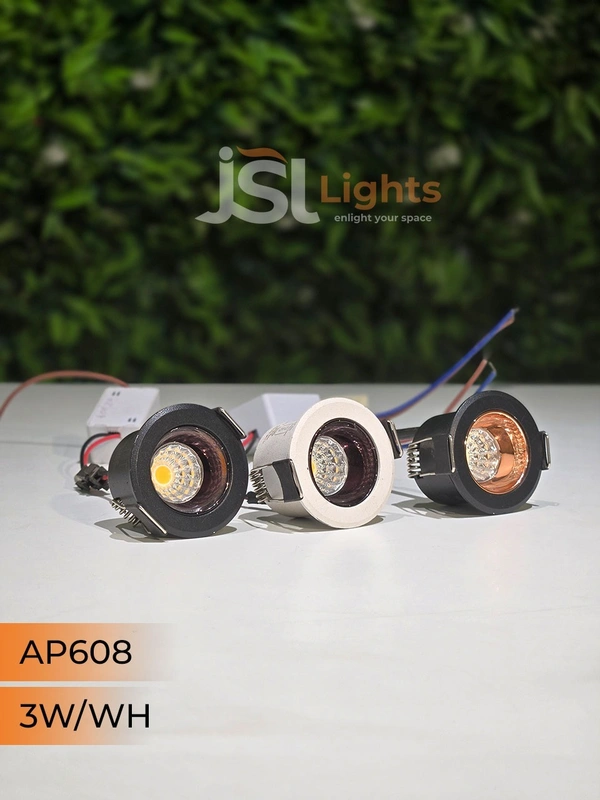 APRA 608 3W PKW PB Deep Recessed COB Downlight - PKW PB