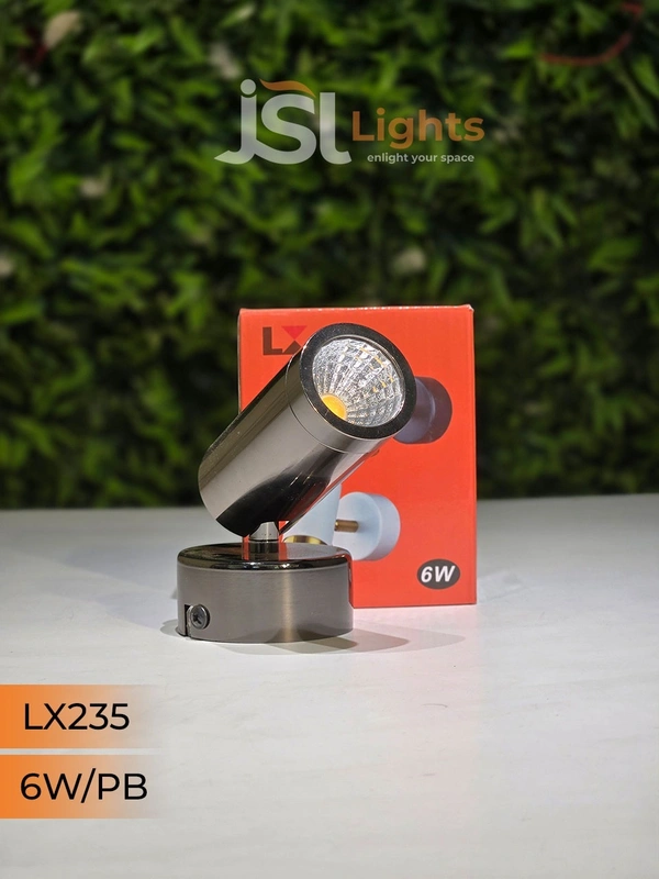 LX 235 Surface Wall Spot Focus Light – 3W / 6W / 10W | 3000K LED | Multiple Body Colours | Modern Picture Light - 6W, PB