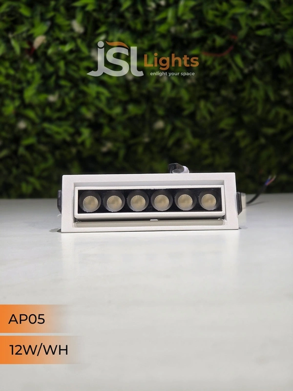 APRA 05 12W Linear Recessed COB Spotlight - 12W, 3000K, White