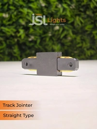 JSL APRA Spot Track Light PVC Straight Jointer  - S Jointer, Black