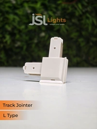 JSL APRA Spot Track Light PVC Straight Jointer  - L Jointer, White