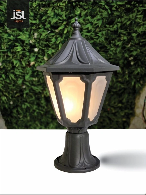 JSL Lights JSL DARK GREY KAMAL GATE LIGHT - OUTDOOR HOME DECOR GATE LAMP PILLAR | B22 HOLDER -