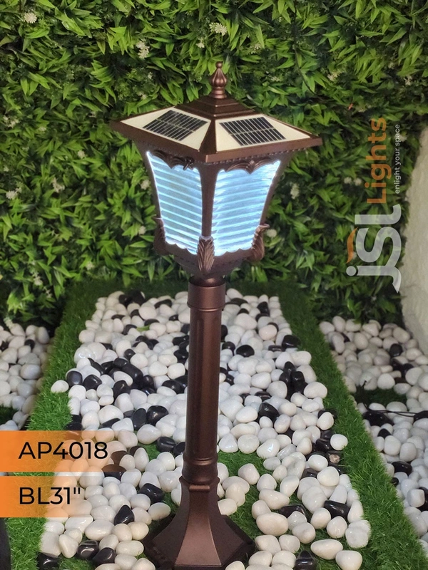 APRA APT4018 5W 31 Inches Solar 3CCT Outdoor Bollard Light - Bollard Light