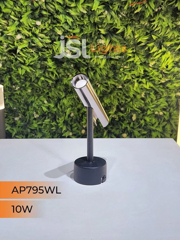 APRA AP795 10W Black PB Surface Wall Cob Focus Light - 10W, 3000K, Black PB