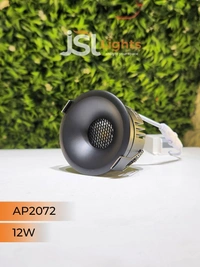 APRA AP 2072 12W Black Deep Recessed COB Downlight - 12W, 3000K, Black