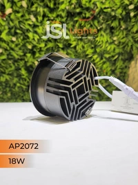 APRA AP 2072 18W Black Deep Recessed COB Downlight - 18W, 3000K, Black