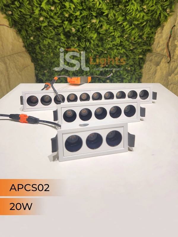 APRA AP CS02 20W  White Linea Recessed COB Spotlight - 20W, 3000K, White