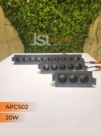 APRA AP CS02 20W  Black Linea Recessed COB Spotlight - 20W, 3000K, Black