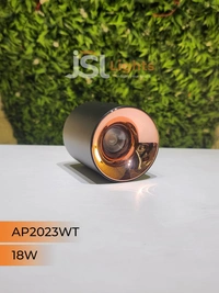 APRA AP 2023WT 18W Black RG Round Surface Cylindrical Light - 18W, 3000K, Black RG