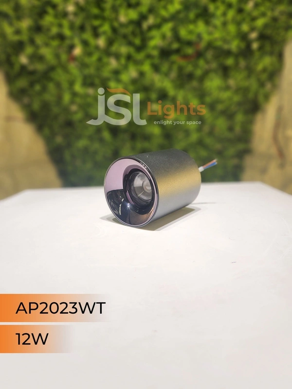 APRA AP 2023WT 12W Black PB Round Surface Cylindrical Light - 12W, 3000K, Black PB