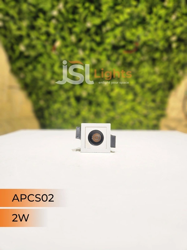 APRA AP CS02 2W  White Linea Recessed COB Spotlight - 2W, 3000K, White