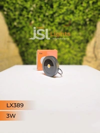 LX 389 3W Black Striker Round Surface Light - 3W, 4000K