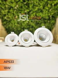 APRA AP 533 Round Deep Recessed COB Downlight - 18W, 6000K