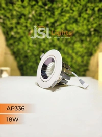 APRA AP 336 Round Deep Recessed COB Downlight - 18W, 6000K