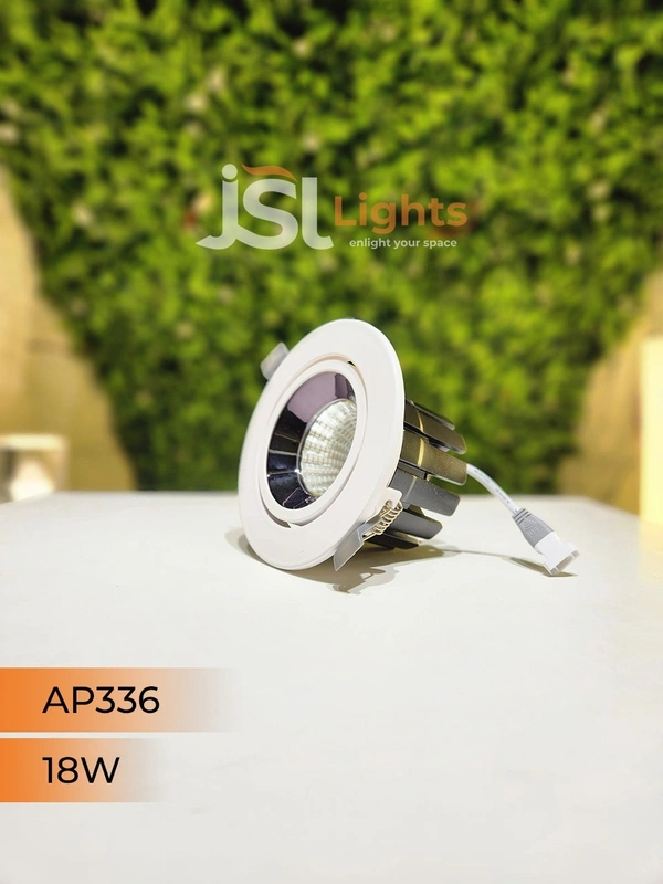APRA AP 336 Round Deep Recessed COB Downlight - 18W, 6000K
