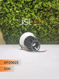 APRA AP 20623 12W White Deep Recessed COB Downlight SS Reflector - 12W, 3000K, White