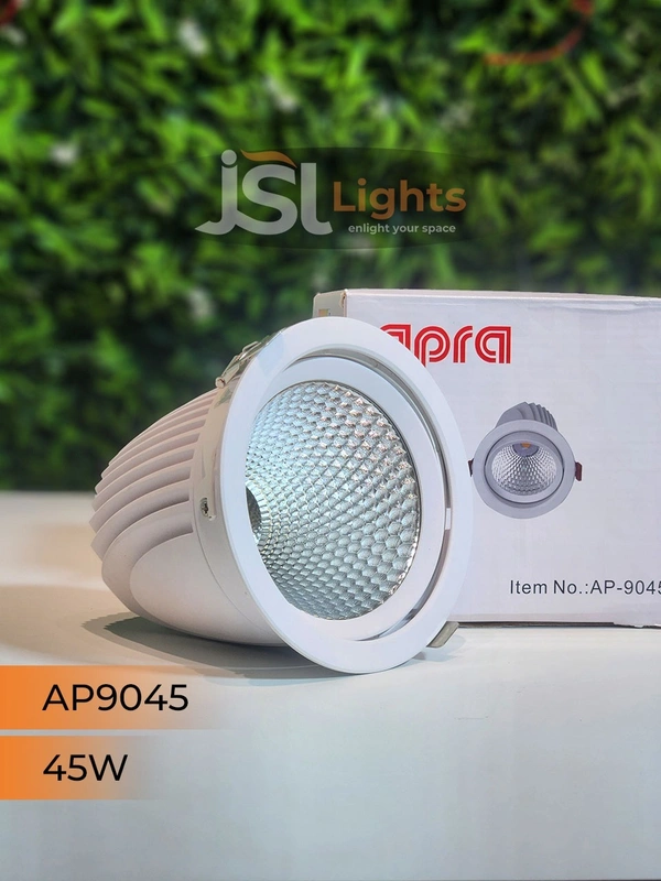 APRA 9045 45W Round Deep Recessed COB Downlight - 45W, 4000K