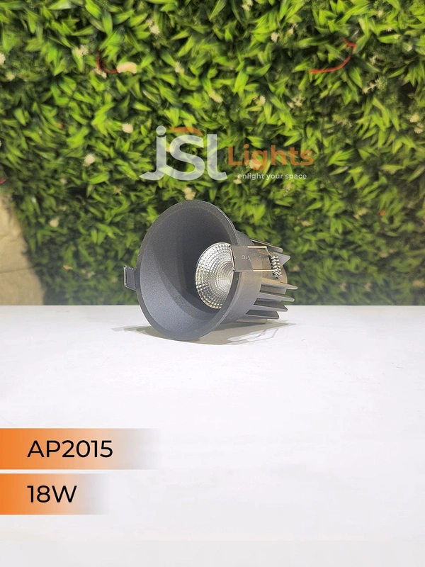 APRA AP 2015 18W Black Deep Recessed COB Downlight - 18W, 4000K, Black