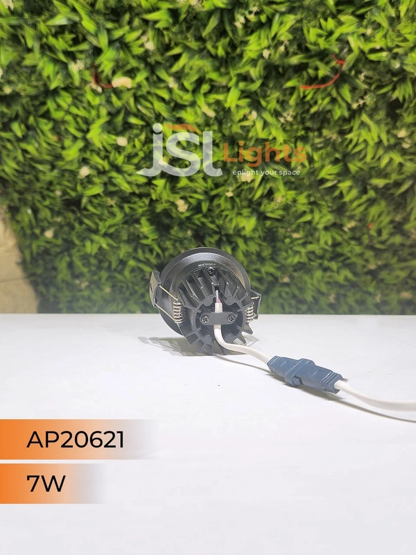 APRA AP20621 7W Black Body Recessed COB Downlight - 7W, 3000K, Black