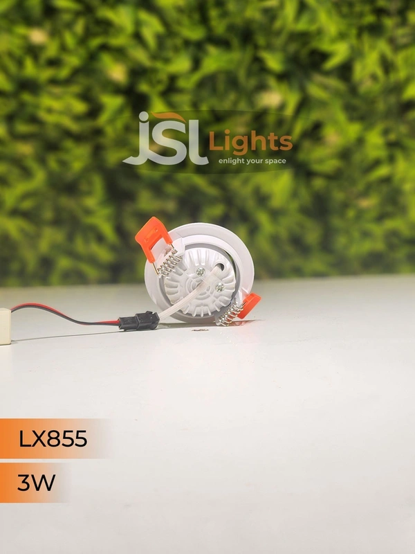 LX 855 3W Round Deep Recessed COB Downlight - 3W, 3000K