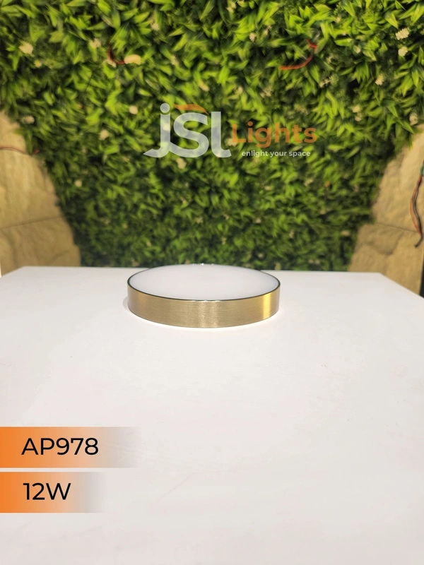 APRA  AP978 12W Round Surface  Diffuser  Panel Light - 12W, 3000K, PB