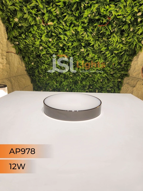 APRA  AP978 12W Round Surface Diffuser Panel Light - 12W, 3000K, AB