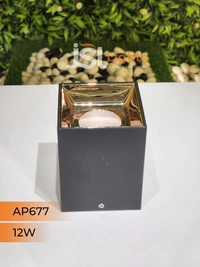 APRA AP677 12W Square Black Surface Cylindrical Light - 12W, 3000K, Black