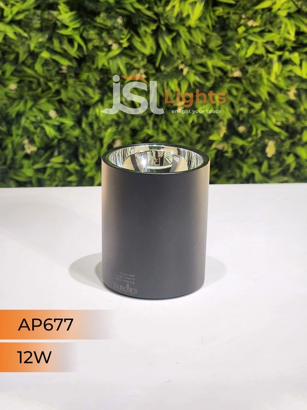 APRA AP677 12W Round Chrome Surface Cylindrical Light - 3000K