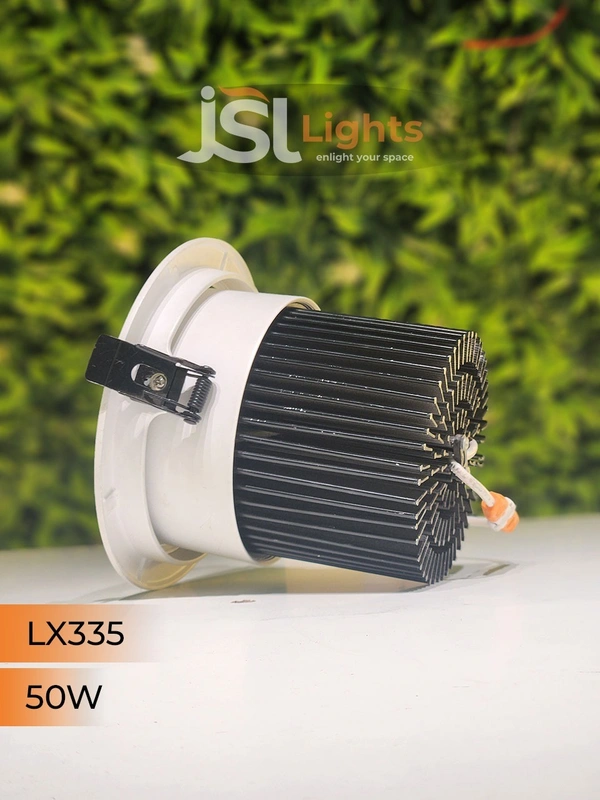  LX LX 335 COB Downlight for Saree, Cloth & Car Showrooms | Double Height Commercial LED | India - 50W, 3000K