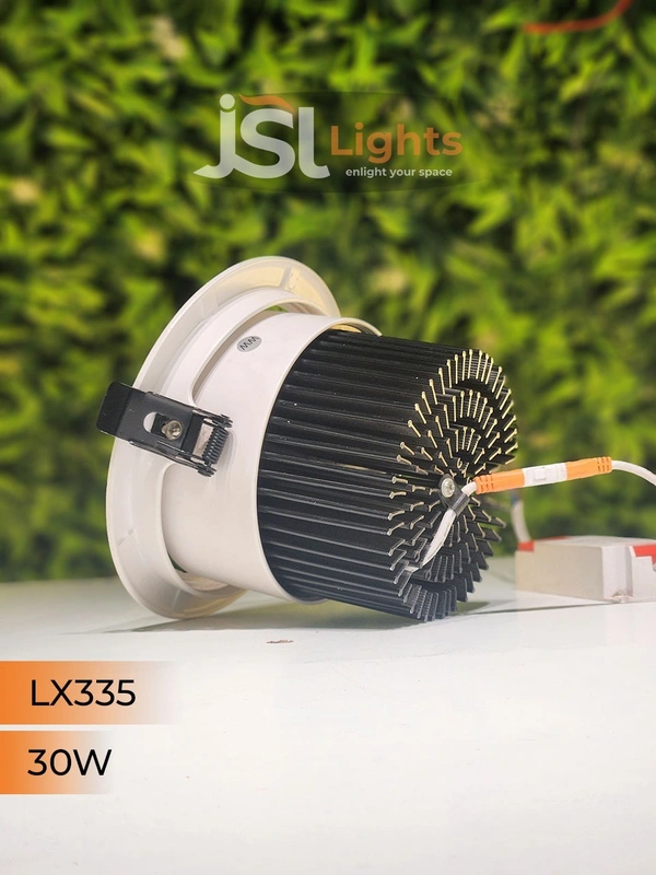 LX LX 335 COB Downlight for Saree, Cloth & Car Showrooms | Double Height Commercial LED | By JSL Lights India - 30W, 4000K