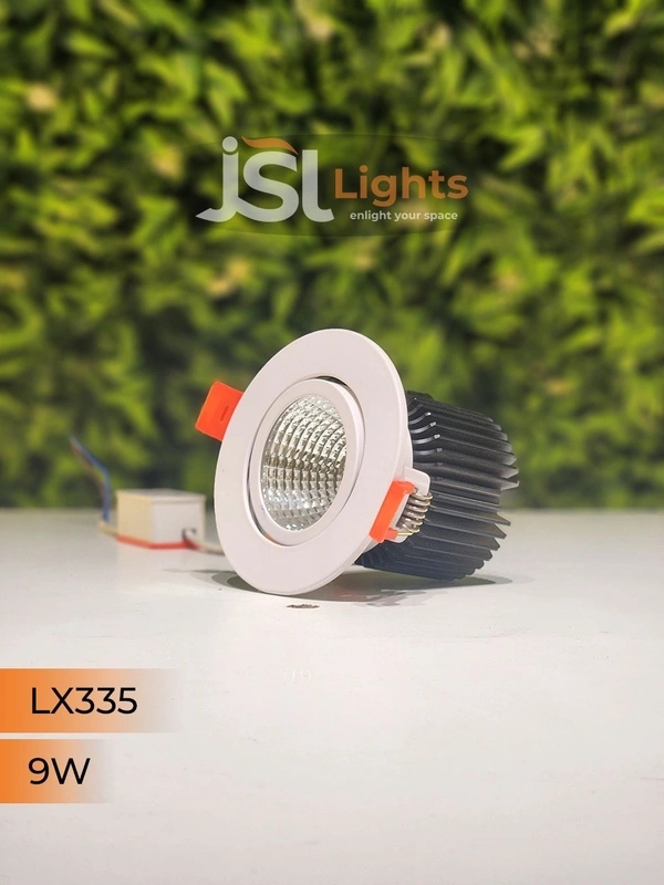  LX LX 335 6W & 9W COB LED Downlight – Perfect for Bedroom, Small Showroom, Interior & Parking Lighting | Energy Efficient Focus Light - 9W, 3000K