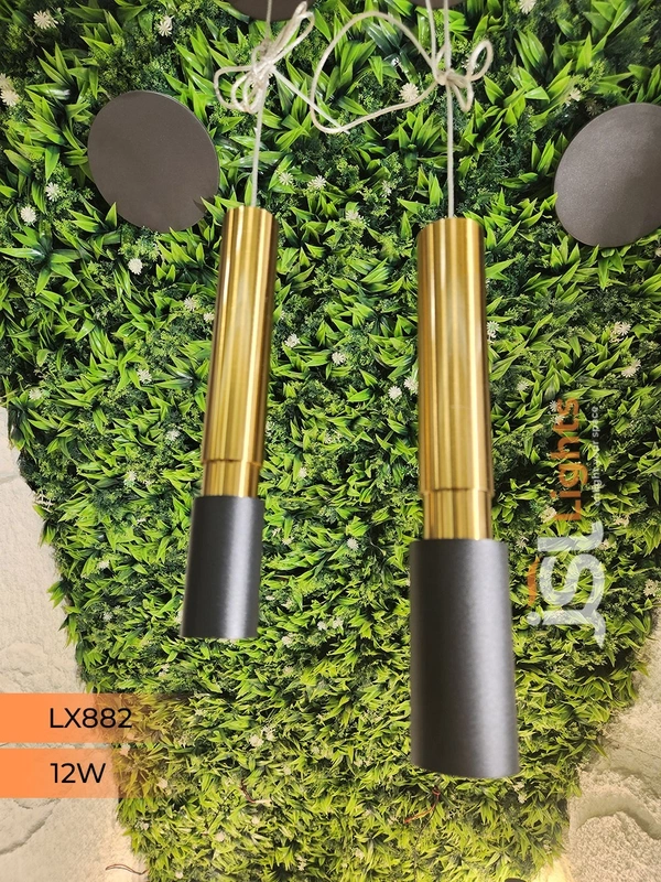 LX 882 Black GD 12W Surface Hanging Light - 12W, 3000K
