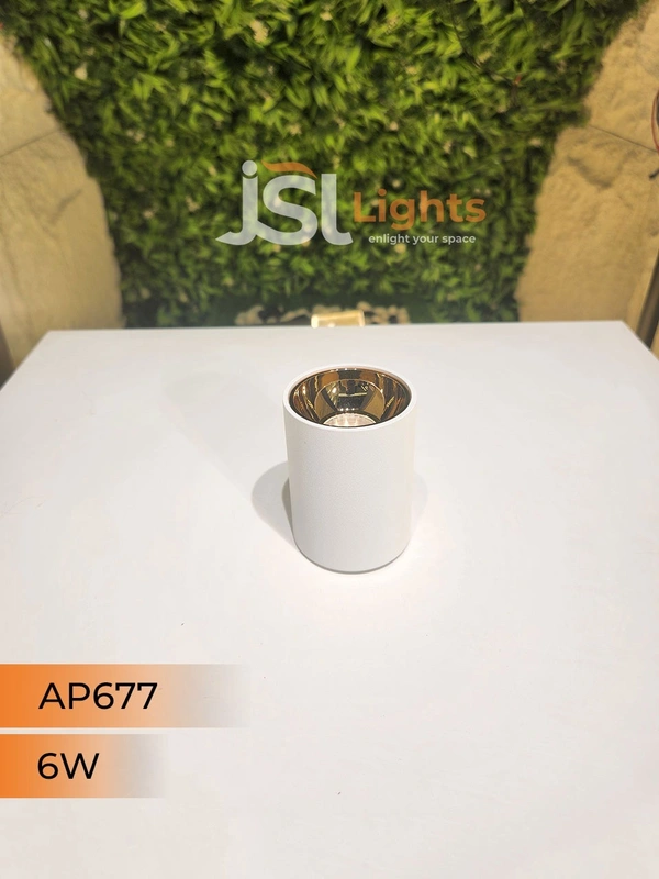 APRA AP677 6W Round Surface Cylindrical Light - 6W, 4000K, White
