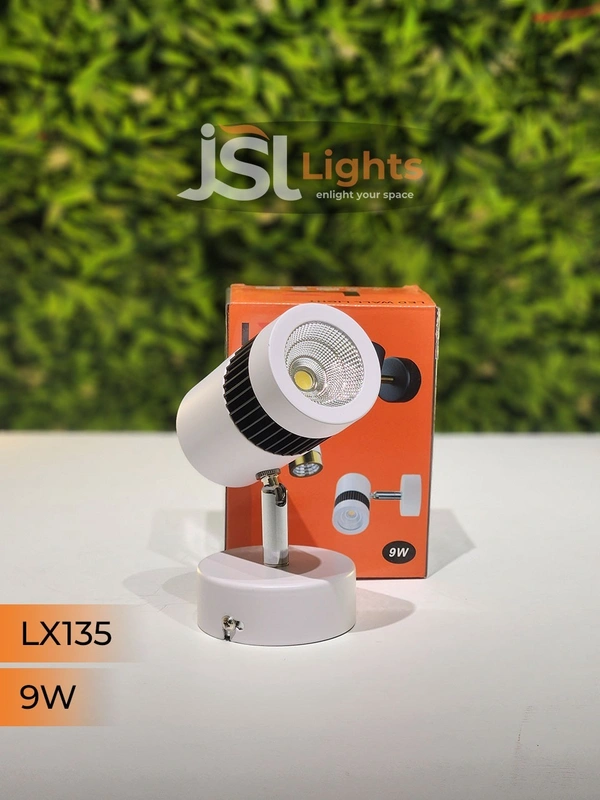 LX 135 9W LED Wall Spotlight White Body - 9W, 3000K, White