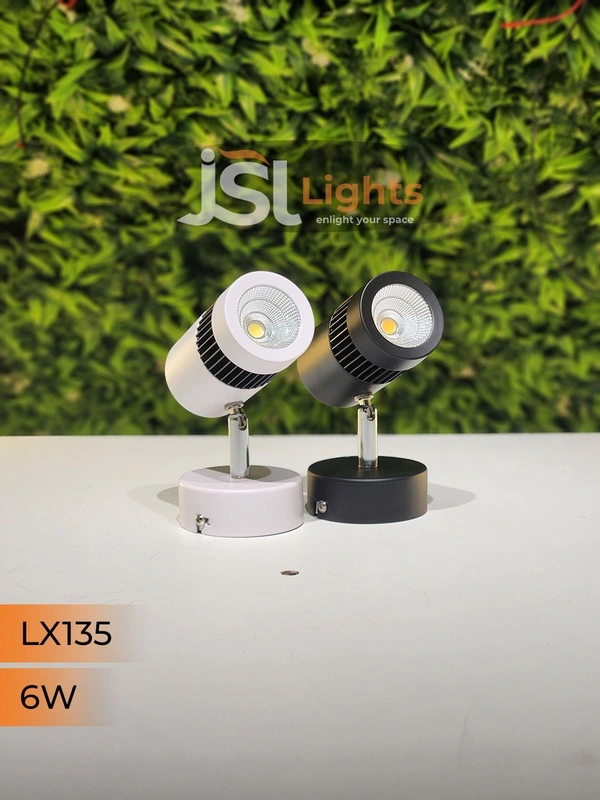 LX 135 6W LED Wall Spotlight White Body - 6W, 4000K, White