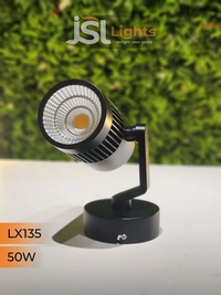 LX 135 50W LED Surface Wall Spotlight - Black Body - 50W, 6000K, Black